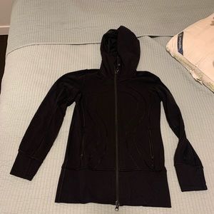 Black Lululemon zip up with hood!